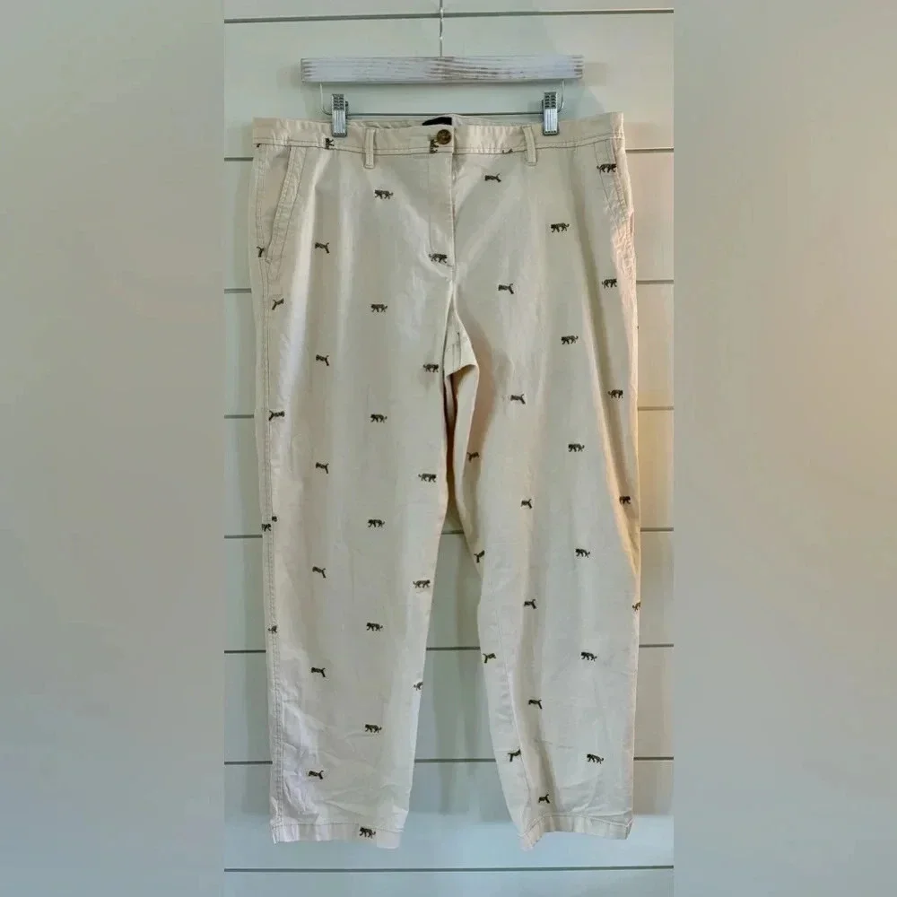 TALBOTS RELAXED CHINOS TIGER CRITTER - Picture 5 of 5